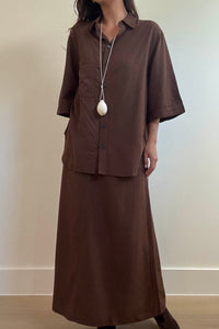 Linen Short Sleeve Oversized Shirt