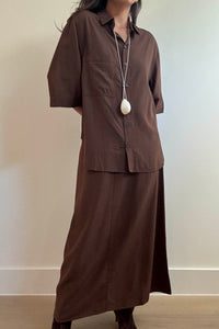 Linen Short Sleeve Oversized Shirt