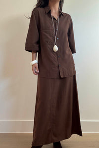 Linen Short Sleeve Oversized Shirt