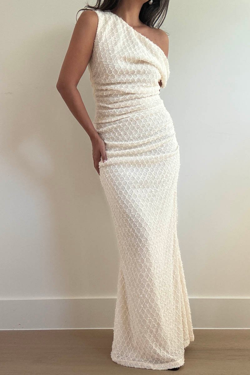 Off Shoulder Top Maxi Skirt Knit Set
