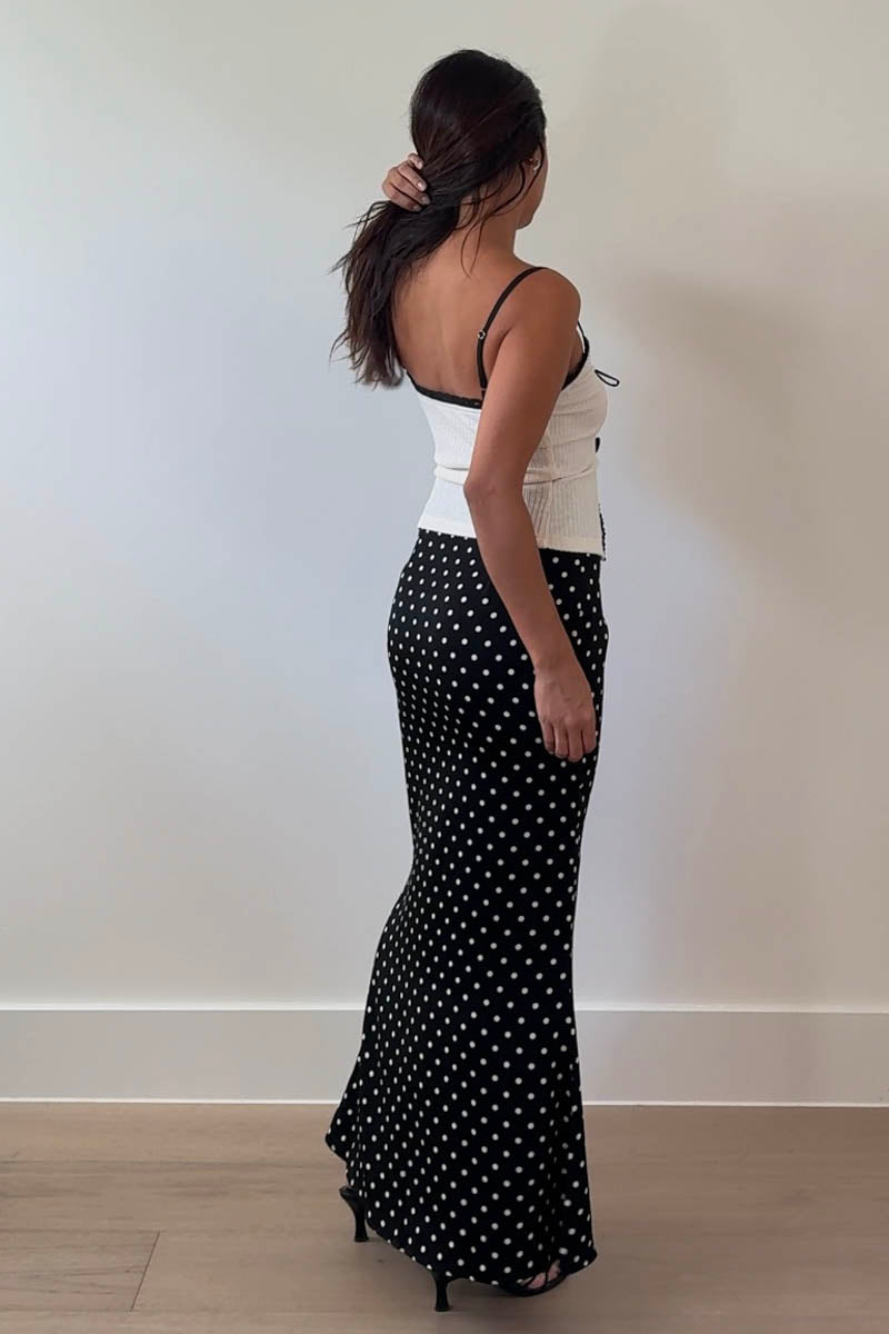 Contrast Lace Trim Front Tie Top