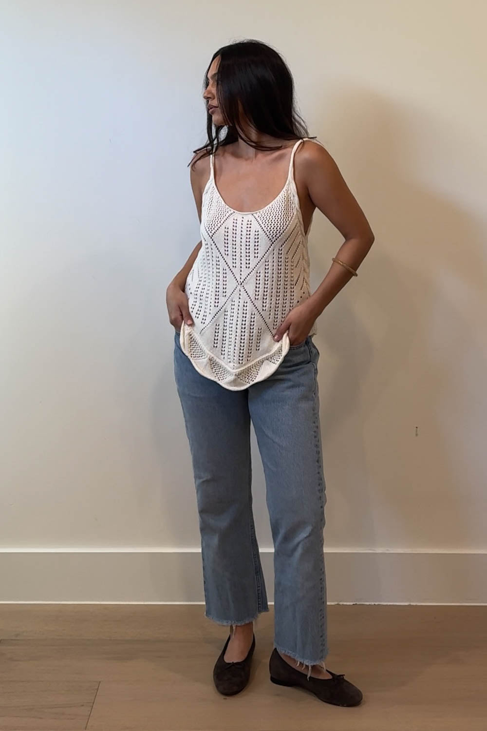 Crochet Knit Sweater Tank