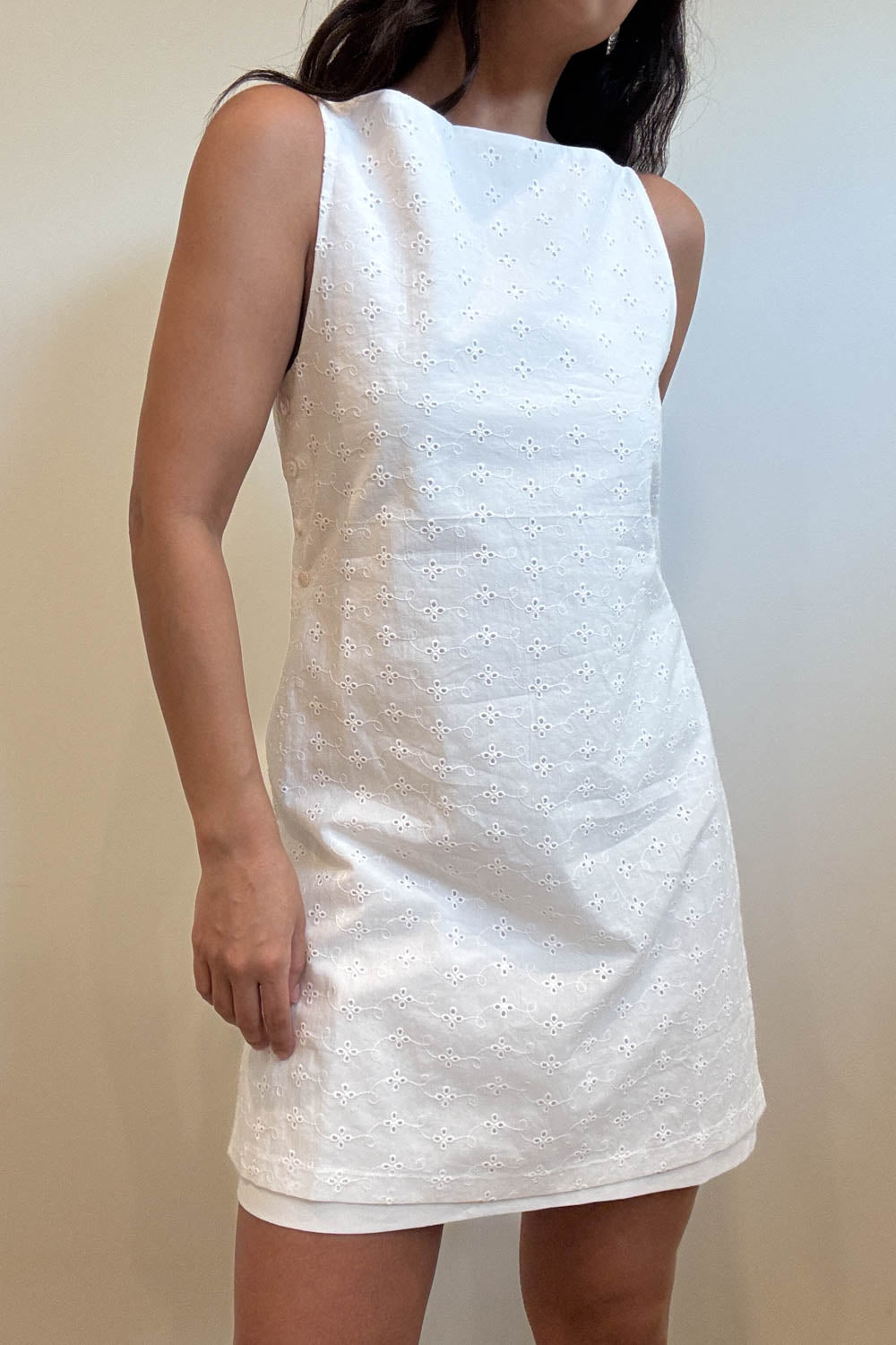 Side Split A-Line Sleeveless Mini Dress