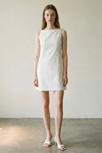 Side Split A-Line Sleeveless Mini Dress
