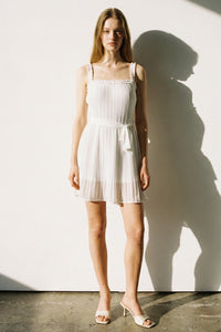 Plissé Sleeveless Mini Dress