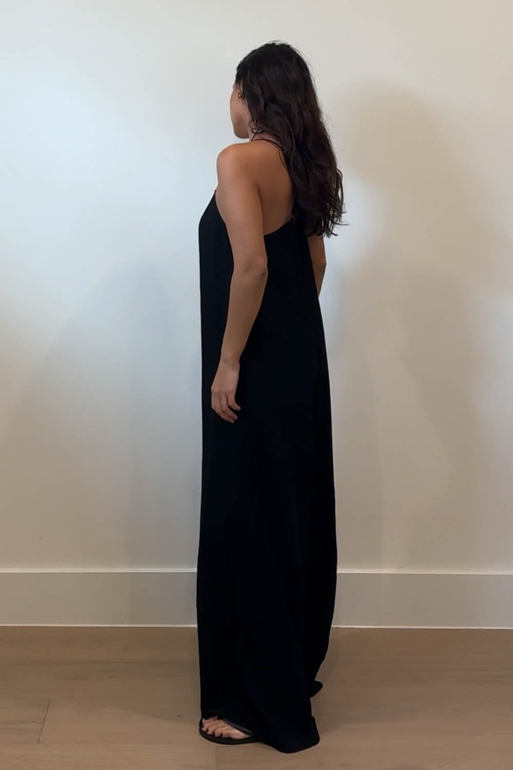 Textured Flowy Cami Long Jumpsuit