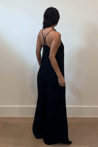 Textured Flowy Cami Long Jumpsuit