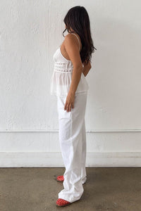 Cotton Tonal Lace Detail Cami