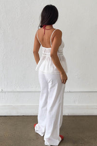 Cotton Tonal Lace Detail Cami