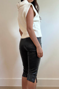 Faux Leather Capri Pants
