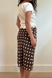 Polka Dot Midi Flare Skirt