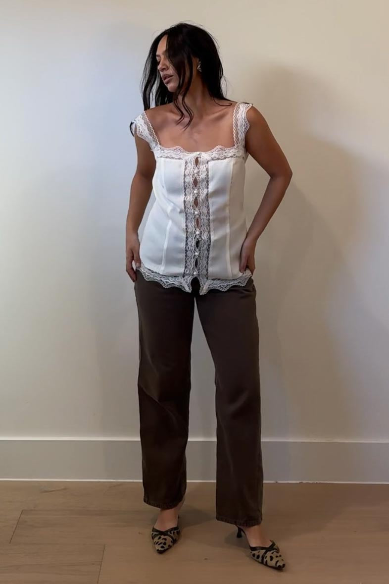 Lace Trim Camisole Top