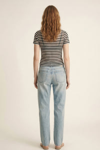 Sheer Striped Slim T-Shirt