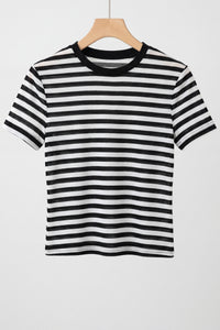 Sheer Striped Slim T-Shirt