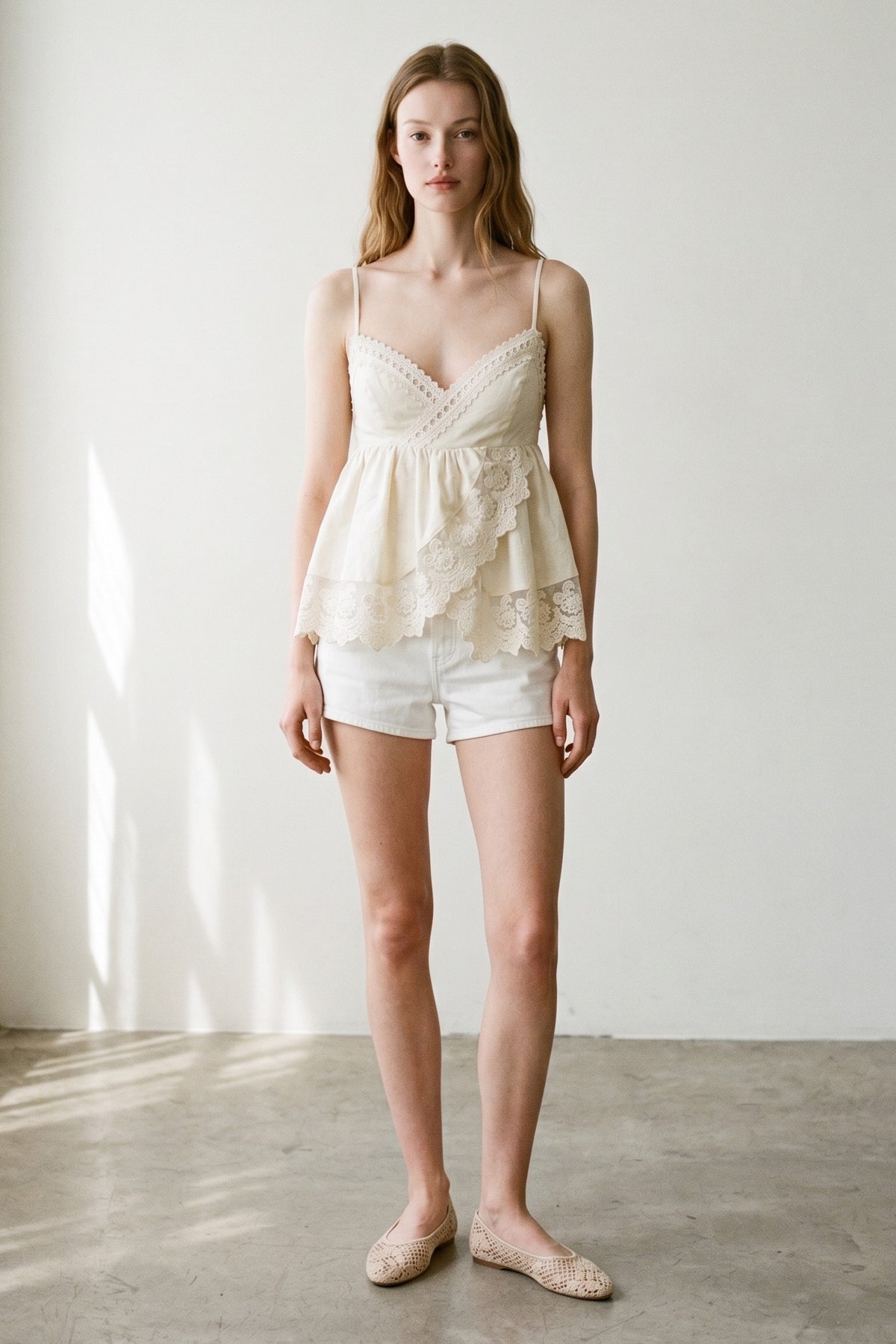 Babydoll Lace Trim Cami
