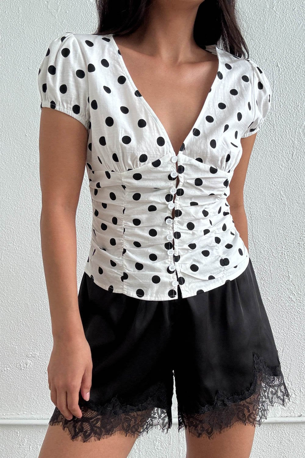 Polka Dot Blouse Top