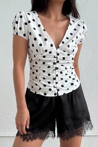 Polka Dot Blouse Top