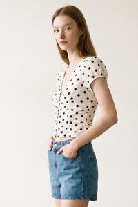 Polka Dot Blouse Top
