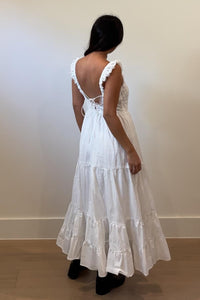 Tiered Ruffled Cotton Maxi Dress