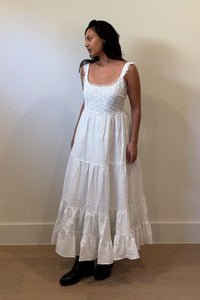 Tiered Ruffled Cotton Maxi Dress