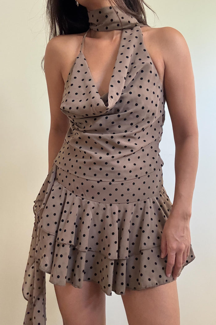 Polka Dot Ruffle Skort