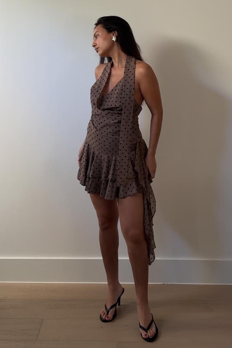 Polka Dot Ruffle Skort