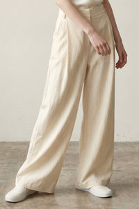 Double Pleat Woven Trousers