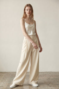 Double Pleat Woven Trousers