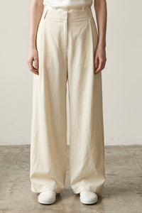 Double Pleat Woven Trousers