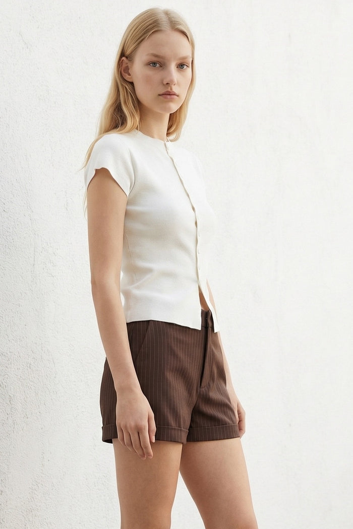 Pinstriped Tailored Shorts