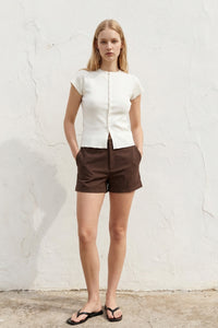 Pinstriped Tailored Shorts