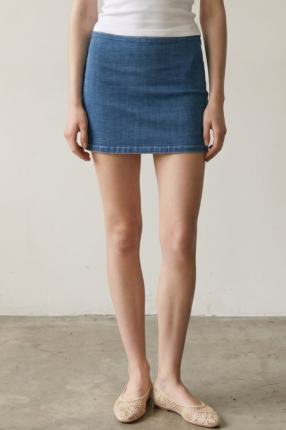Denim Micro Skort