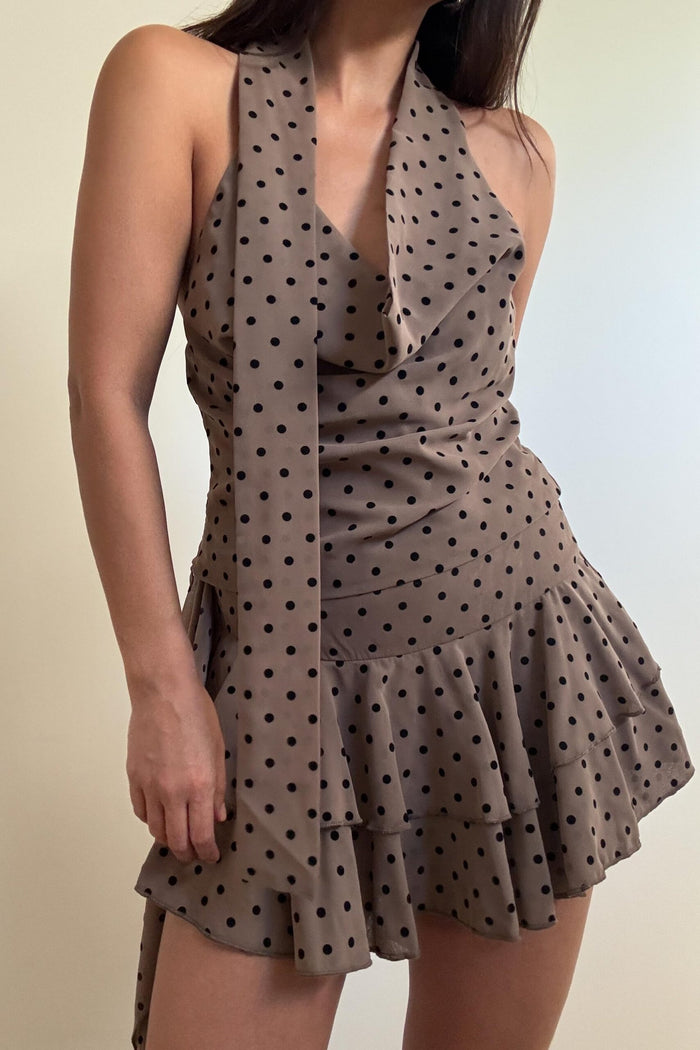 Polka Dot Ruffle Skort