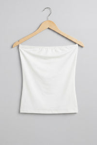 Strapless Woven Bandeau Top