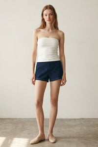 Strapless Woven Bandeau Top