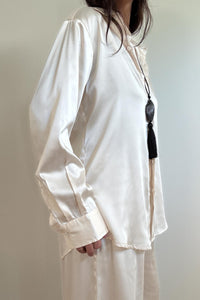 Satin Oversized Button Up Shirt