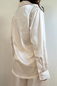 Satin Oversized Button Up Shirt