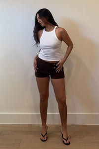 Fold Over Waist Woven Shorts
