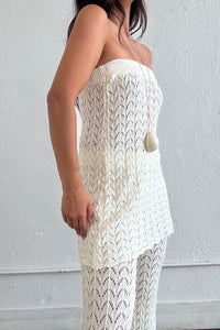 Pointelle Knitted Top & Pants Set