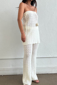 Pointelle Knitted Top & Pants Set