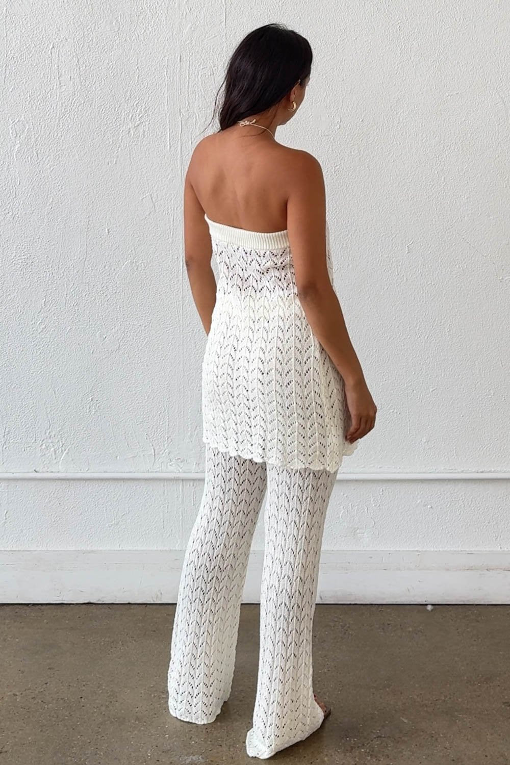 Pointelle Knitted Top & Pants Set