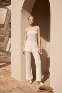 Pointelle Knitted Top & Pants Set