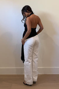 Chiffon Halter Neck Side Wrap Top