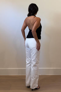 Chiffon Halter Neck Side Wrap Top