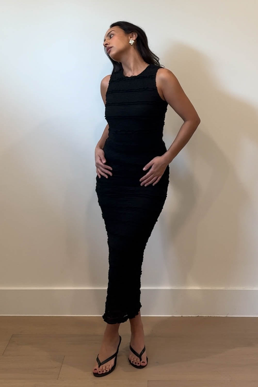 Lace Sleeveless Midi Dress