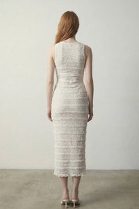 Lace Sleeveless Midi Dress