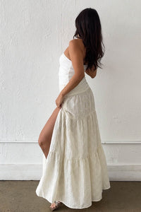 Embroidered Maxi Tiered Skirt