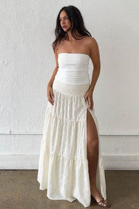 Embroidered Maxi Tiered Skirt