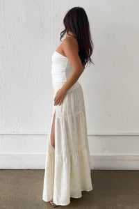 Embroidered Maxi Tiered Skirt