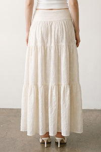 Embroidered Maxi Tiered Skirt